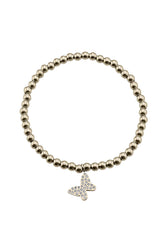 Crystalp Butterfly Guard Bracelet - Gold